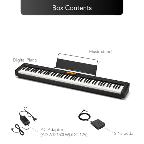 Casio CDP-360BKC5 Fully Weighted Hammer Action Digital Piano with optional Bluetooth capability