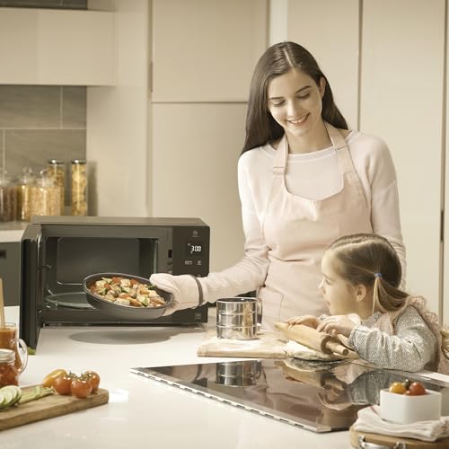 LG MH7235GPS - Microondas con Grill 2 en 1, 32L, Smart Inverter 1200 W, Panel Táctil y Giratorio, Cocina Rápida y Uniforme, Display LED, Easy Clan, Ahorro Energético, Negro