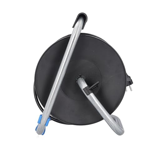 as - Schwabe enrollacables de 25 m H05VV-F 3G1,5-4 tomas con tapas de protección - 230 V / 16 A / 3.500 W - Protección contra sobrecalentamiento - IP20 - Carrete Made in Germany, 10118