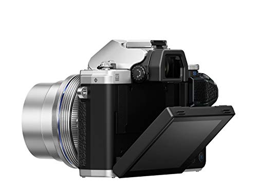 Olympus OM-D E-M10 Mark III Kit, Micro Four Thirds System Camera (16 MP, 5-Axis Image Stabilisation, Electronic Viewfinder) + M.Zuiko 14-42mm EZ Zoom Lens + M.Zuiko 40-150mm Tele Zoom, Silver/Black