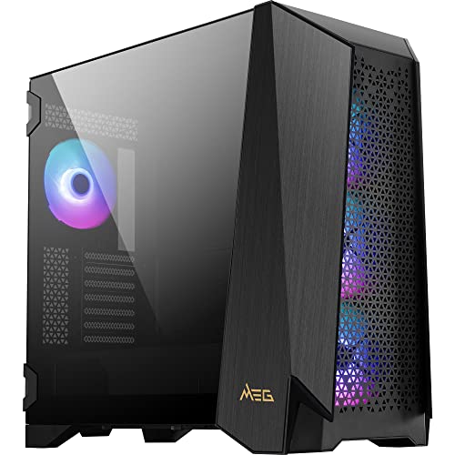 MSI Meg Prospect 700R - Carcasa para PC de Torre Media, Capacidad E-ATX, Pantalla táctil IPS, Panel Lateral Modular, 4 Ventiladores ARGB de 140 mm, Puertas batientes Izquierda/Derecha, 4 filtros de
