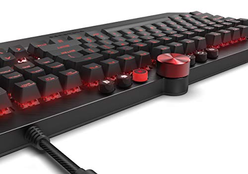 AOC AGON AKG700 Teclado de gaming - Teclado para PC con distribución en Italiano e interruptores Cherry MX Red, Anti-Ghosting, N-Key Rollover y software programable AOC G-Tools, negro