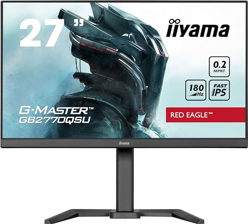 iiyama G-Master GB2770QSU-B6 27" Fast IPS QHD 180Hz 0 2ms USB-A Altavoces Altura Ajustable