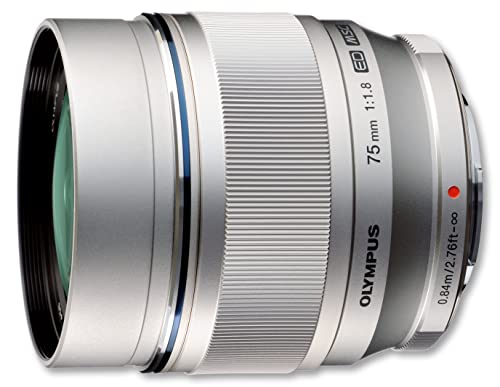 Olympus M.Zuiko Digital ED 75mm F1.8 Lente, para cámaras Micro Cuatro Tercios (Plata)