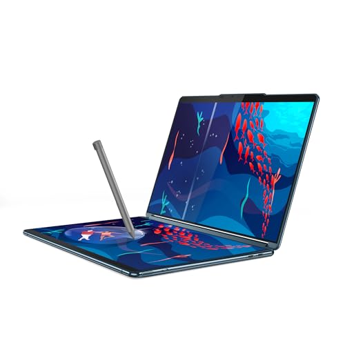 Lenovo Yoga Book 9 Gen 8 – Ordenador Portátil Convertible Doble Pantalla Táctil 13.3" 2.8K OLED (Intel Core i7-1355U, 16GB RAM, 1TB SSD, Wi-Fi 6E, Win 11 Home) Teclado QWERTY Español, Tidal Teal