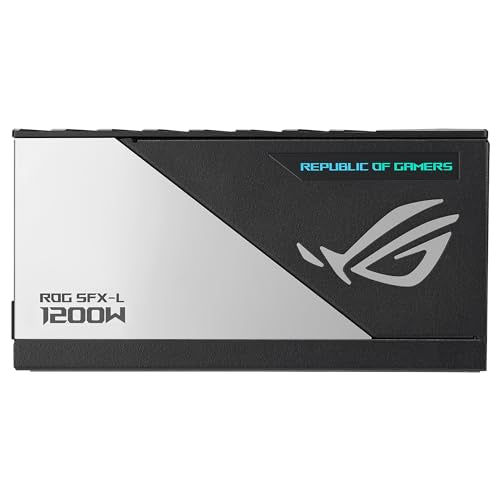 ASUS ROG Loki SFX-L 1200W Titanium - Fuente de alimentación Totalmente Modular, 80+ Titanium, Ventilador ARGB PWM de 120 mm, Aura Sync, Compatible con ATX 3.0, Compatible con PCIe 5.0