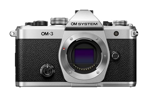 OM SYSTEM OM-3 Cámara del Sistema Micro Cuatro Tercios, Sensor apilado BSI de 20 MP, estabilización de Imagen de 5 Ejes, Plata