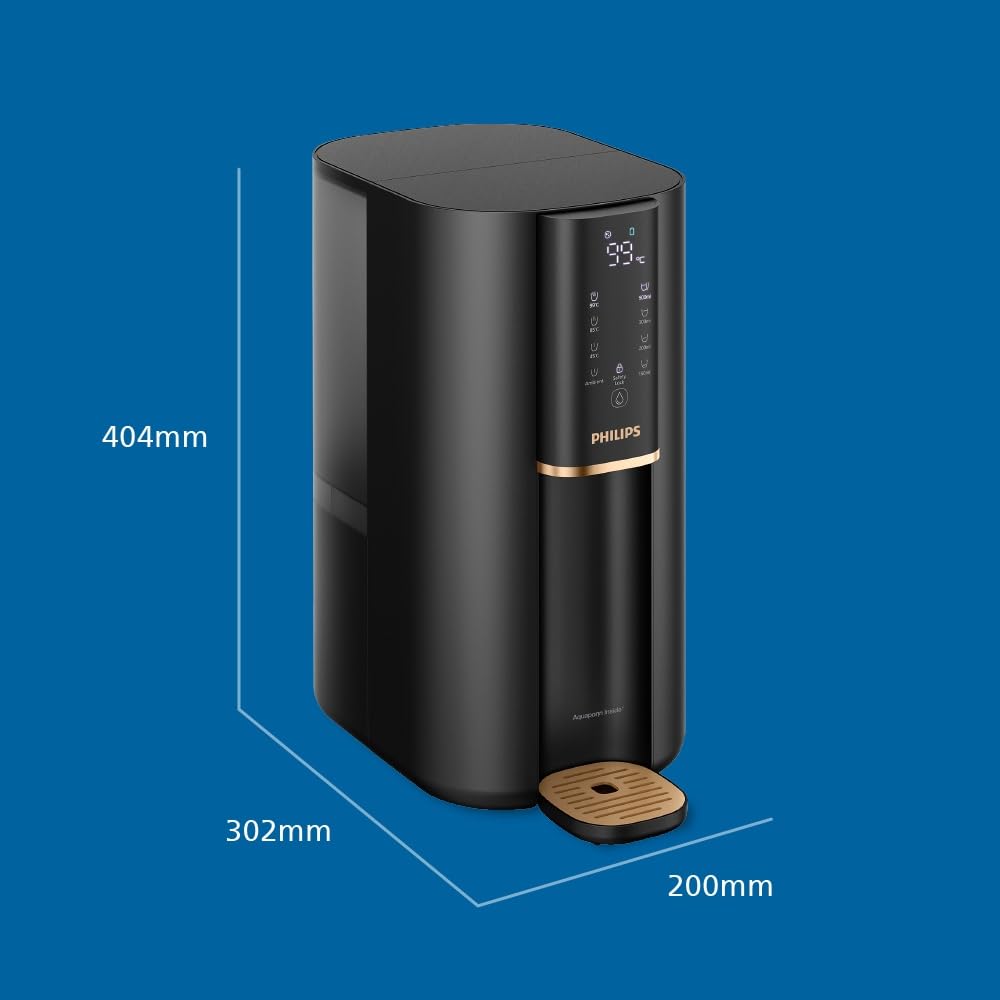 Philips Water Dispensador de agua por ósmosis inversa ADD6901HBK01/10 con sistema UV-C, elimina hasta 110 sustancias, calentamiento instantáneo, vida útil del filtro 1 año