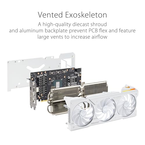 ASUS Tarjeta Grafica TUF GEFORCE RTX 4070 TI Super Gaming | 12GB | GDDR6X | DLSS3 | White