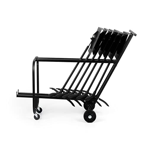 Manhasset Carro de almacenamiento corto para atriles, negro
