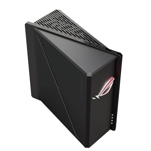 ASUS ROG Strix GS-BE18000 Router Gaming WiFi 7 tribanda, 18000 Mbps, Cobertura de hasta 307 m2, 8 Puertos 2.5G, 2 Puertos Gaming, CPU de Cuatro núcleos a 2.0 GHz, aceleración de Juegos, VPN, AiMesh