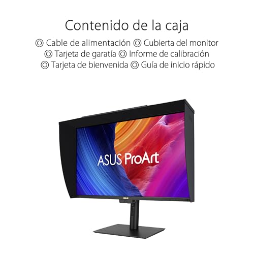 ASUS ProArt Display PA32UCE - Monitor Profesional de 32", 4K (3840 x 2160), IPS, 600 nits, 98% DCI-P3, colorímetro motorizado, calibración automática, HDR-10, KVM, LuxPixel, USB-C, diseño sostenible