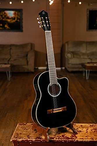 Ortega Classical Guitar Family Series Pro 44 Incluye funda BK Negro RCE141BK