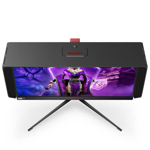 AOC Monitor Agon Gaming AG254FG - 24 pulgadas Full HD, 360 Hz, 1ms, IPS, G-Sync Nvidia Reflex, HDR 400, Ajuste de Altura, (1920x1080, 400 CD/m², HDMI 2.0/DP 1.4/USB 3.2), Negro
