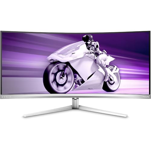Philips Evnia 34M2C7600MV - Monitor Curvo para Juegos WQHD de 34", 165 Hz, HDR1400, FreeSync Premium Pro, Compatible con G-Sync (3440x1440, HDMI 2.1, DisplayPort, USB-C, Hub USB) Blanco