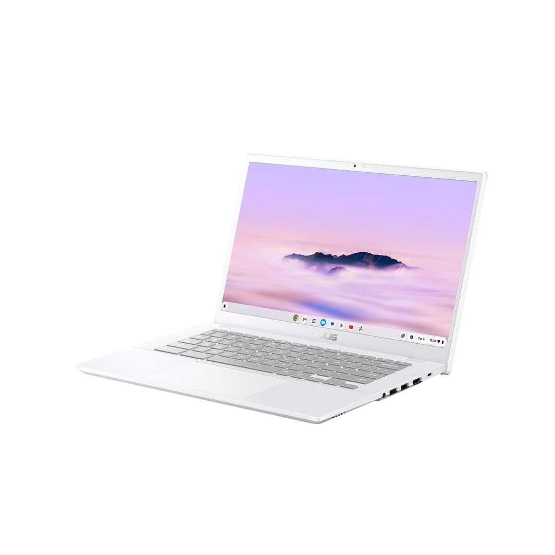 ASUS Chromebook Plus CX34 CX3402CBA-PQ0105 - Ordenador Portátil 14" Full HD (Intel Core i3-1215U, 8GB RAM, 128GB UFS, UHD Graphics, ChromeOS) Blanco Perla - Teclado QWERTY español