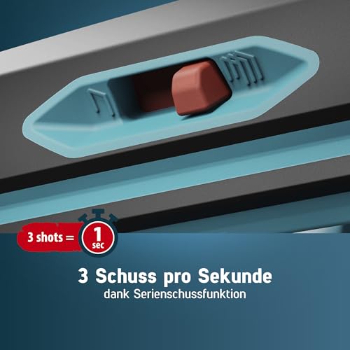 NOVUS TOOLS Juego de grapadora de batería J-551 con 9.800 grapas, para grapas de alambre plano de 6-14 mm y clavos de 16 mm, compatible con batería CAS de iones de litio de 18 V, sin batería ni
