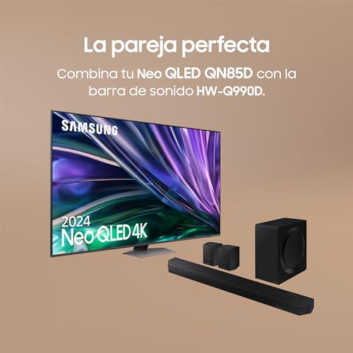 SAMSUNG TV Mini LED Neo QLED 4K 2024 85QN85D Smart TV de 85" con Resolución 4K Mejorada, Procesador NQ4 AI Gen2 con Inteligencia Artificial, Dolby Atmos, Q-Symphony y EyeComfort Mode