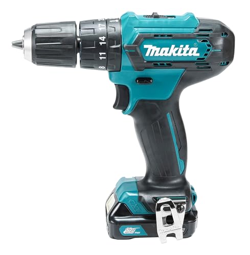 Makita HP333DSAX1 Taladro atornillador inalámbrico 12 V máx. / 2,0 Ah, 2 baterías y cargador en maletín de transporte