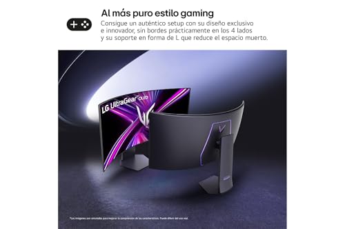 LG 45GX950A-B - Monitor Gaming Ultragear, 44.5", OLED 5K2K (5120 x 2160), 16:9, 165 Hz, 0.03 ms, G-Sync Compatible y FreeSync Premium Pro, Inclinación Ajustable, Morado Grisáceo