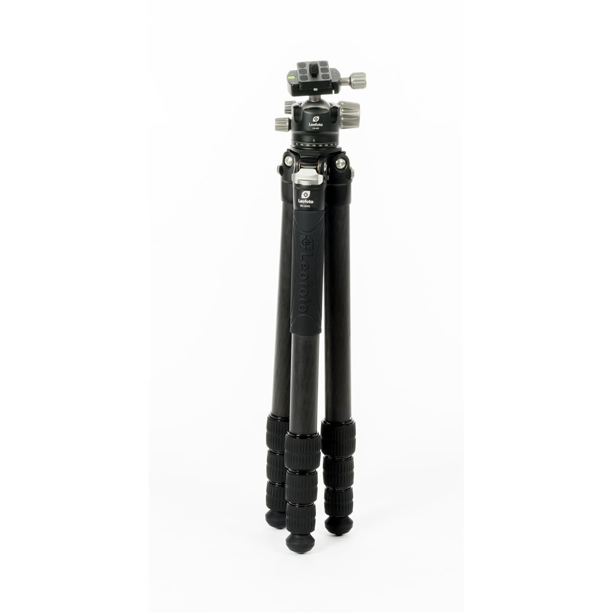 Leofoto - Ranger - Trípode de Carbono para cámaras - Incluye Cabezal esférico - Capacidad de Carga de 15 kg - Pies Extensibles - Altura mínima de 17 cm a una Altura máxima de 171 cm - SC-324C+
