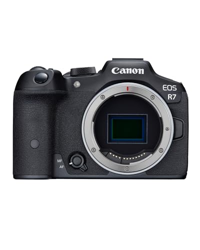 CANON EOS R7 Cámara Mirrorless Body, Cámara EVIL APS-C (32,5 MP) -5 EV, Vídeo 4K 60 fps, Dual Pixel CMOS AF II, Pantalla Táctil de Ángulo Variable, Negro
