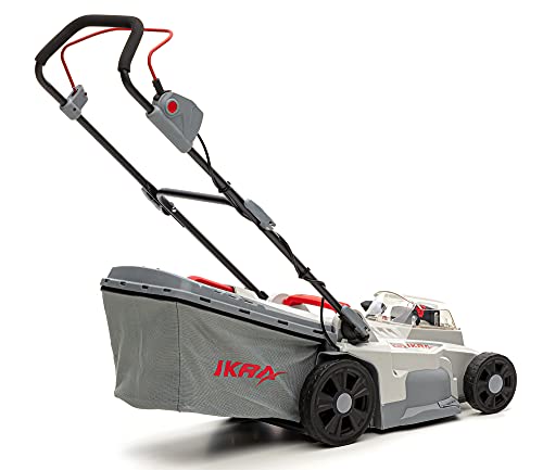 IKRA cortacésped Mulching ICM 2/2037, Incl. 2X batería y Doble Cargador rápido