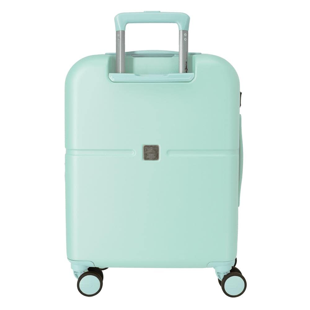 Pepe Jeans Chest Maleta de cabina azul 40x55x20 cms Rígida ABS Cierre TSA integrado 37L 2,74 kgs 5 Ruedas dobles Equipaje de Mano