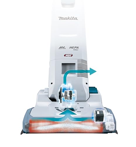 Makita VC010GZ Aspiradora Vertical sin escobillas, 3 Velocidades, Azul