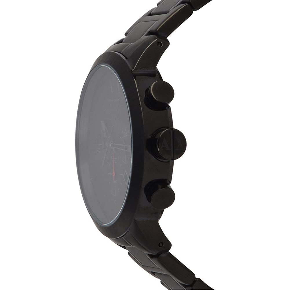 Armani Exchange Reloj hombre, movimiento cuarzo cronógrafo y caja 49mm con correa acero, Grafito
