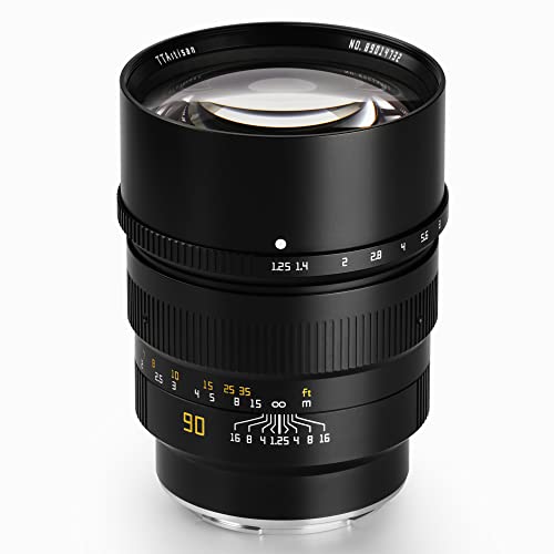 TTArtisan Lente de Cuerpo de Metal de 90 mm F/1.25 Compatible con Montura Nikon Z, Color Negro