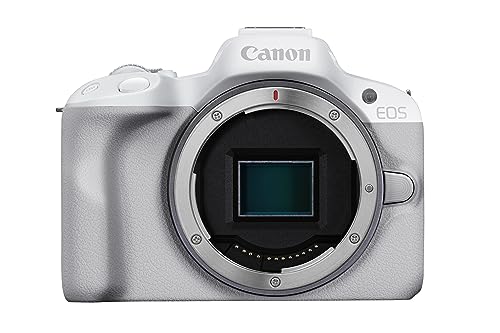 Canon EOS R50 Cámara Mirrorless + Objetivo RF-S 18-45 mm F4.5-6.3 IS STM, Cámara Evil APS-C (24,2 MP) -4 EV, Vídeo 4K 30 fps, Dual Pixel CMOS AF II, Pantalla Táctil de Ángulo Variable, Blanco