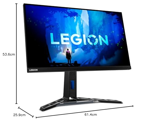 Lenovo Legion Y27f-30 - Monitor Gaming 27" FullHD con EyeSafe (IPS, 280Hz (OD), 0.5ms MPRT, HDMI+DP+USB, Cables DP y USB, FreeSync Premium, Altavoces) Ajuste de inclinación/rotación/giro/altura -Negro