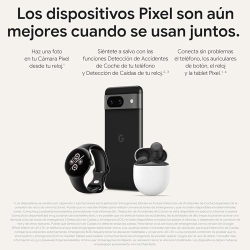 Google Pixel 8 - Smartphone Android libre con Cámara Pixel avanzada, batería con autonomía de 24 horas y potentes funciones de seguridad - Obsidiana, 256GB