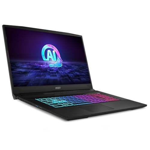 MSI Katana A17 AI B8VG-874XES - Ordenador portátil Gaming 17,3" QHD, 240Hz (AMD Ryzen 9 8945HS, 32GB RAM, 1TB SSD, RTX 4070, Free Dos) Black - Teclado QWERTY español