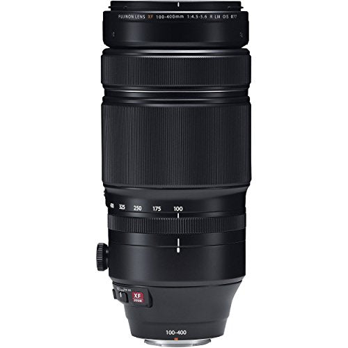 Fujifilm Fujinon XF 100 - 400 mm f/4.5 - 5.6 R OIS WR - Teleobjetivo para Fujifilm con montura X (longitud focal 100 - 400 mm, apertura f/ 4.5 - 5.6 y mínima f/22, tamaño del filtro de 77 mm), negro