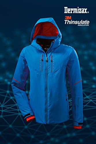 Killtec Kuopio MN Ski Jckt A Chaqueta Funcional con Capucha Desmontable y paranieves, Hombre, Azul Celeste, XXX-Large