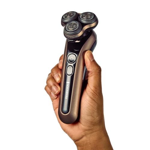 Remington XR1795 Afeitadora Rotativa y Láminas 2 en 1 X9 Limitless X, sistema de corte híbrido SynX, inalámbrica, recargable, uso en seco/mojado, Pivotball de 360°, memorización del afeitado