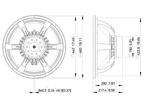 Lavoce - Subwoofer de 18 Pulgadas, de neodimio, Multicolor, Talla única