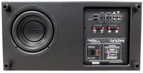 Earthquake Sound SleekWave CP8 - Subwoofer de 300 W, negro