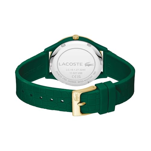 Lacoste Reloj Analógico de Cuarzo para mujer Colleción Crocodelle con Correa en silicona