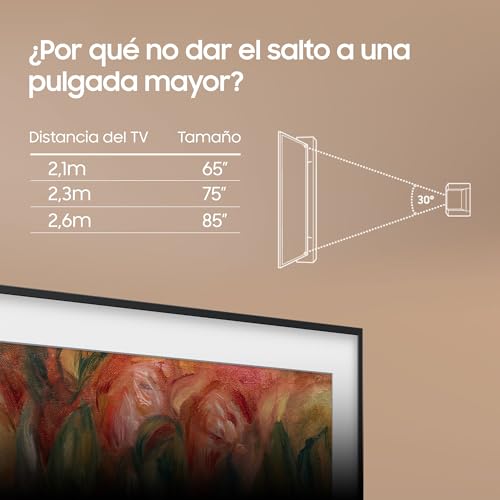 SAMSUNG TV The Frame 4K 2024 43LS03D Smart TV de 43" con Galería de Arte con Display Mate, Marcos Intercambiables, 100% Volumen de Color con Quantum Dot y One Connect y Cable Casi Invisible