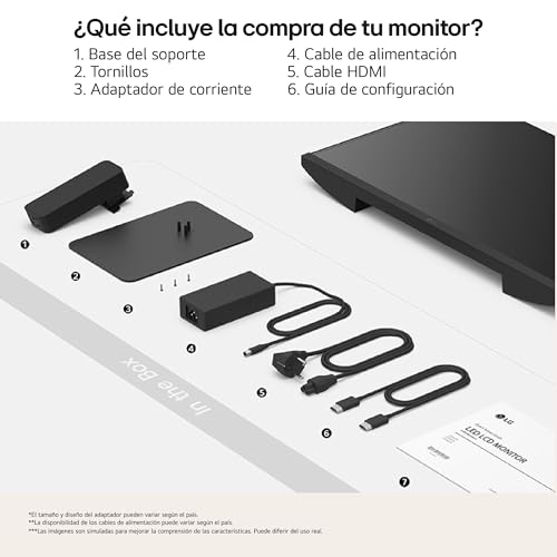 LG 24U631A-B - Monitor 23.8'', Panel IPS, (2560 x 1440), 100 Hz, 5ms (GtG), WebOS23, sRGB 99%, QHD, Ajuste en Inclinación (Eje Horizontal), Negro