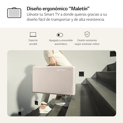 LG 27LX5QKNA 27", StanbyME GO, Smart TV, Portátil y Táctil, HDR, HDR Dolby Vision, Dolby Atmos, WebOS 22, Procesador Inteligente Alta Potencia,