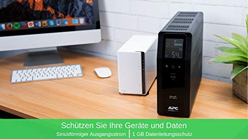 APC – Back UPS PRO by Schneider Electric - BR1200SI - UPS 1200VA (8 salidas IEC, Interfaz LCD, salida de onda senoidal pura)