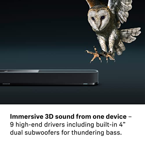 Sennheiser AMBEO Soundbar Plus para TV y Música - Sonido Envolvente 3D Inmersivo, Configuración de Altavoces Virtual 7.1.4, Subwoofers Dobles Integrados, Conexión Streaming Avanzada