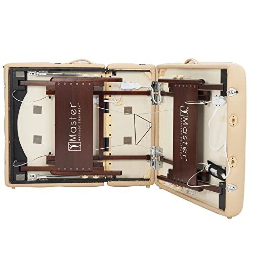 Master Massage Del Ray Salon Therma Top Plegable Mesa de Masaje Móvil Masaje Banco de Masaje Calentable Tumbona de Cosméticos Tratamientos Tumbona de Tratamiento, Respaldo Ajustable
