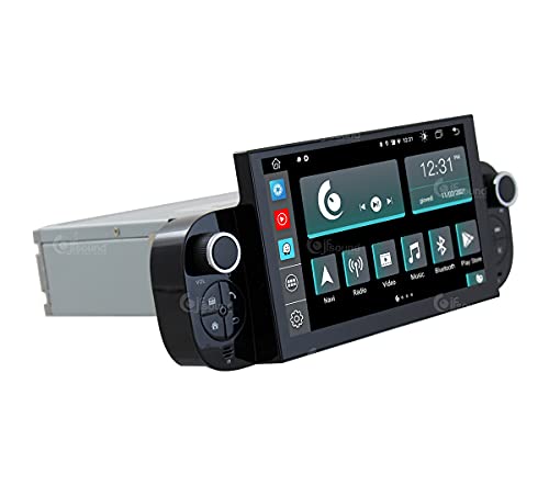 Jf Sound car audio system Autorradio de Ajuste Personalizado para Fiat Panda Android GPS Bluetooth WiFi Dab USB Pantalla táctil Full HD 7" procesador de 8 núcleos y comandos de Voz