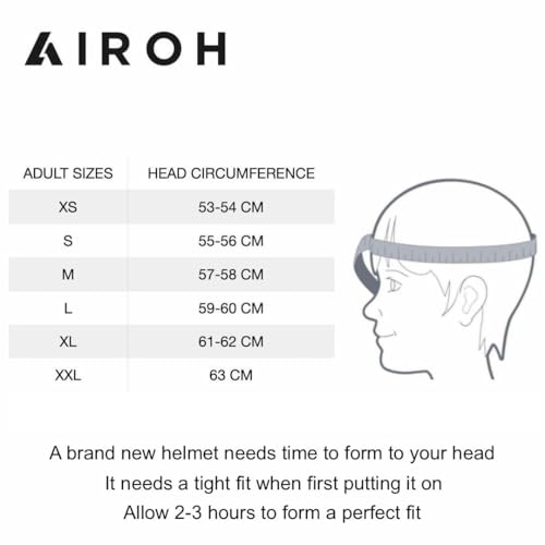 AIROH Aviator 3 Casco, Unisex Adulto, Gris y Rojo Mate, Extra-Large