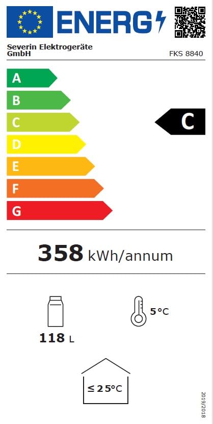 SEVERIN - Refrigerador de botellas, suficiente para 56 botellas de 0.33L cada una. Temperaturas entre 10 y 0 °C. CFKS 8840